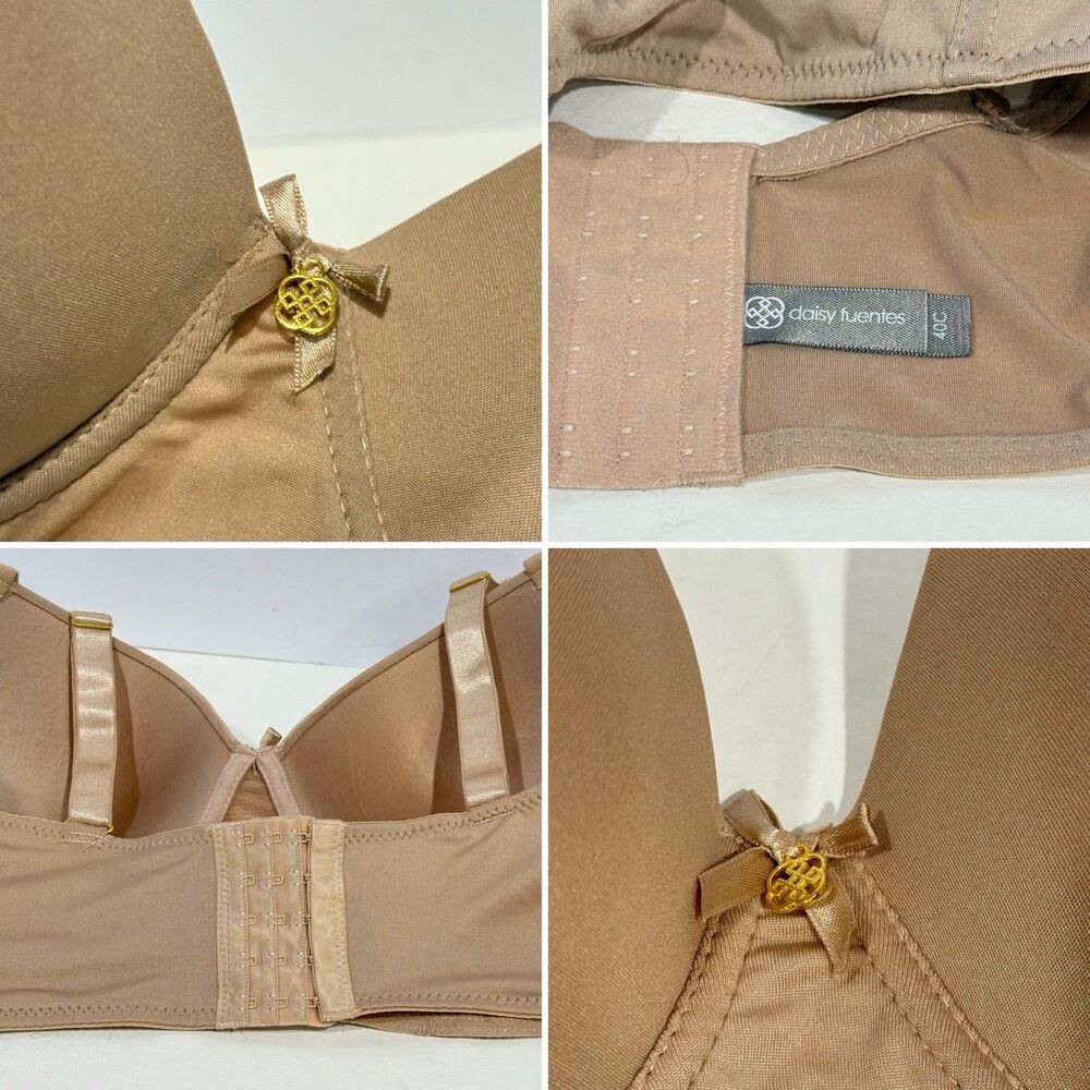 Daisy Fuentes 40C Nude Daisy Fuentes Long Waist Bra Padded Underwire Bra NWOT - Picture 11 of 16